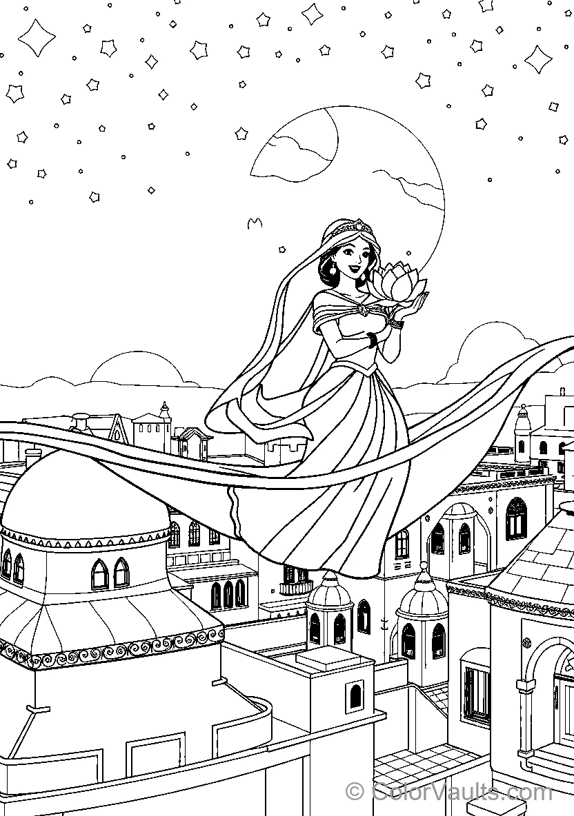 Princess Riding The Moon