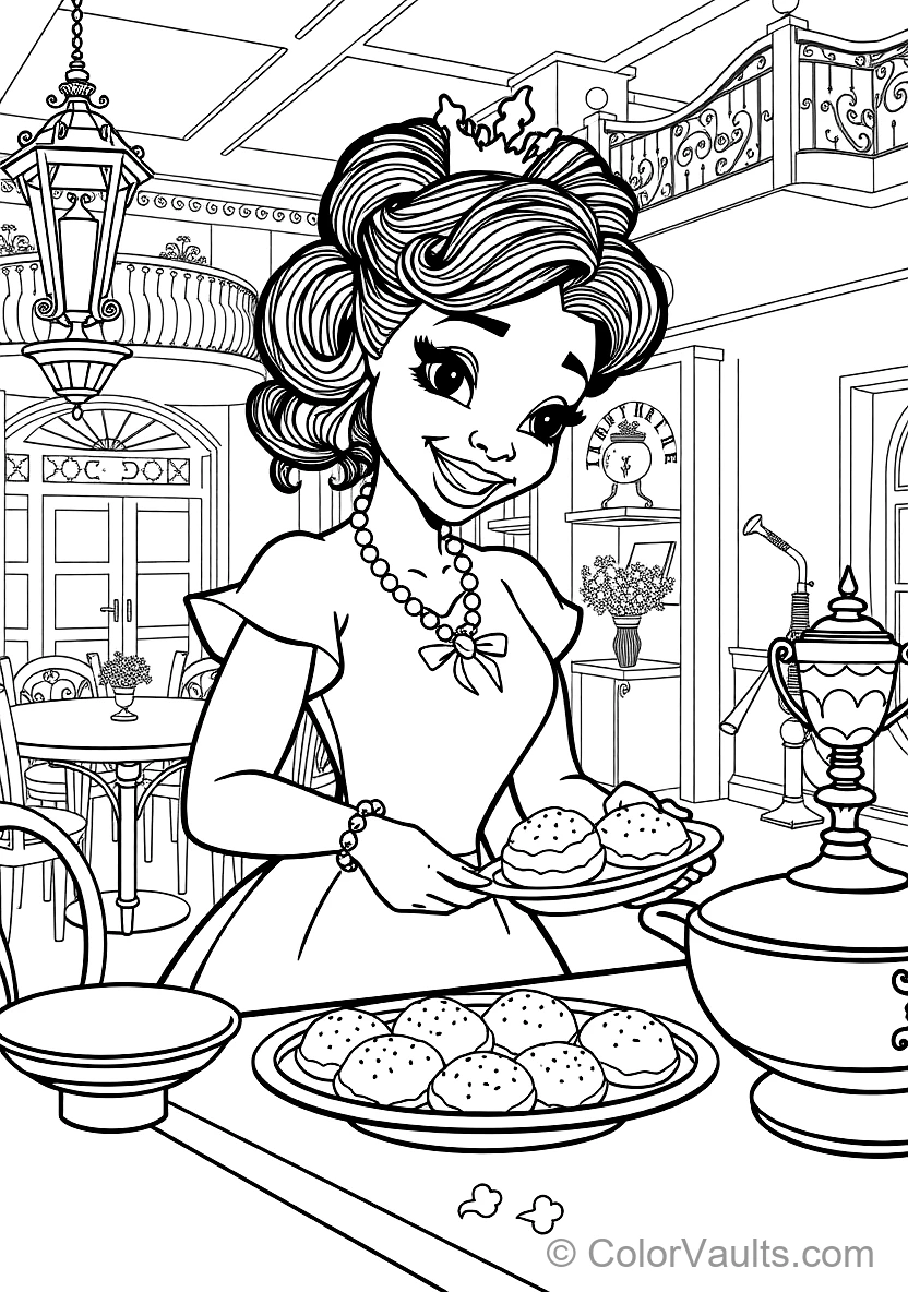 Princess and the Frog (Tiana) coloring page 3