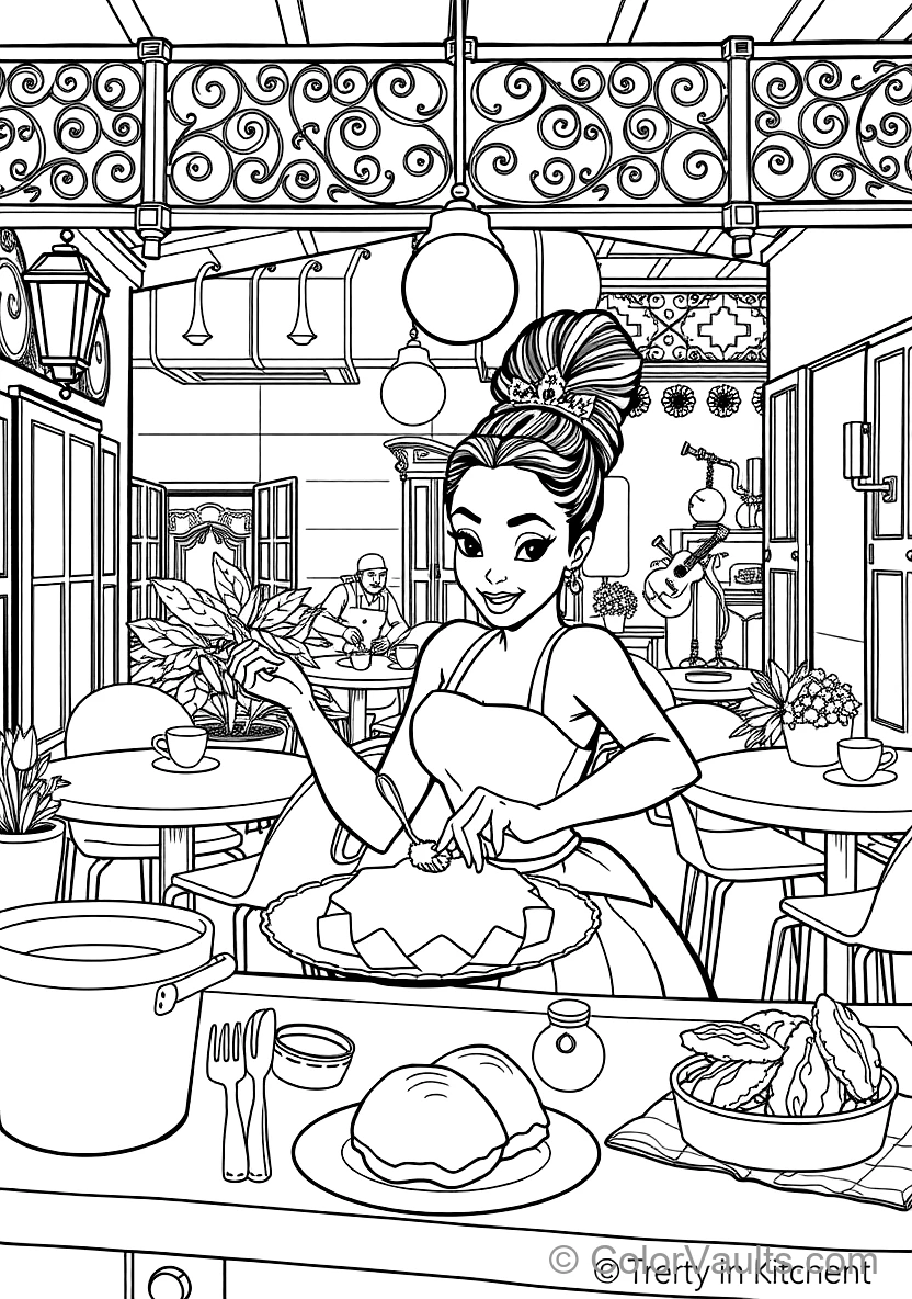 Princess Tiana with Enchanted Water Lilies
