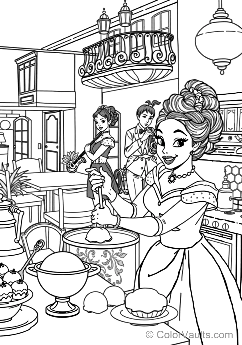 Princess Tiana Smiling with Golden Tiara