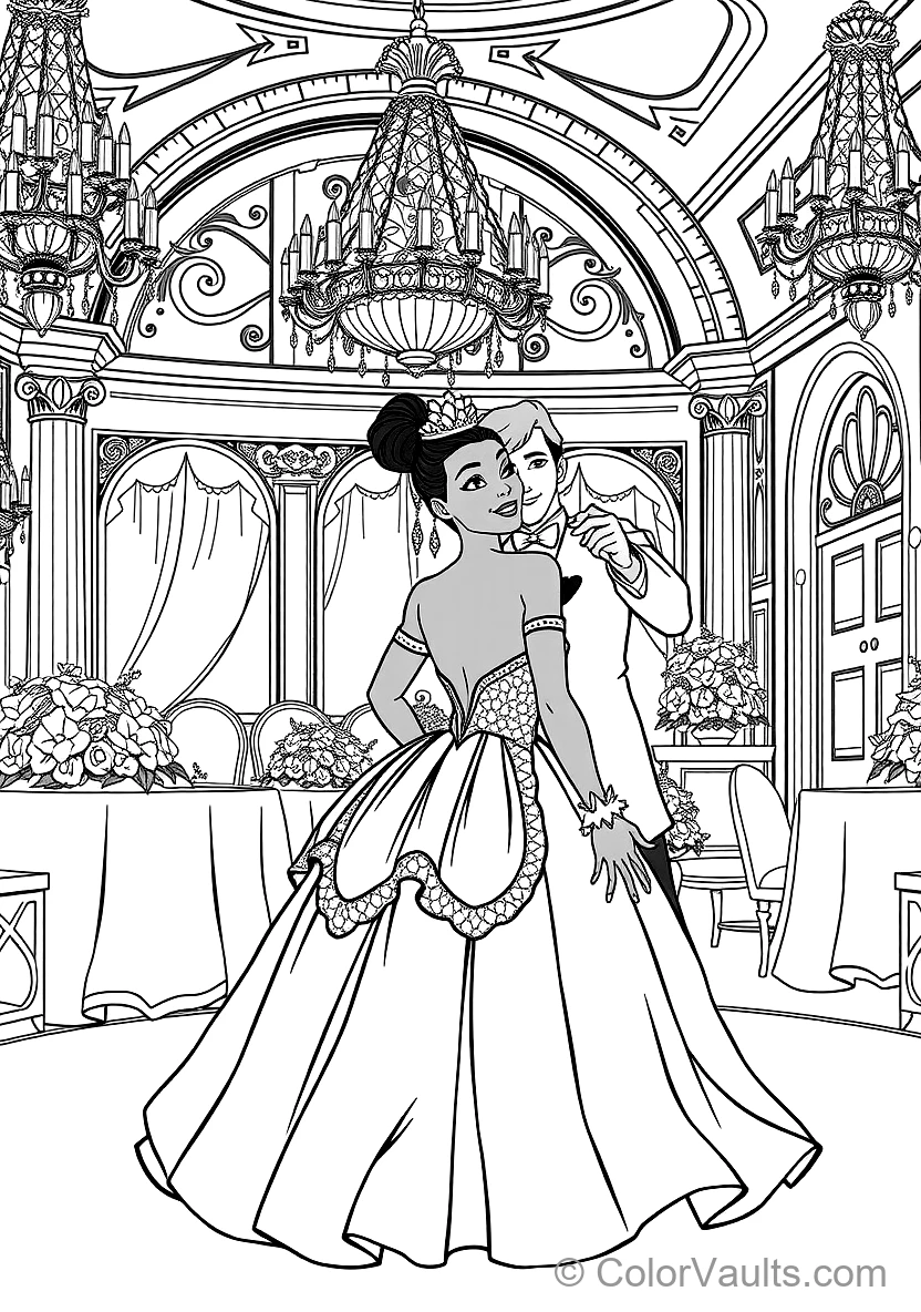 Princess Tiana Crowned with Lily Flowers