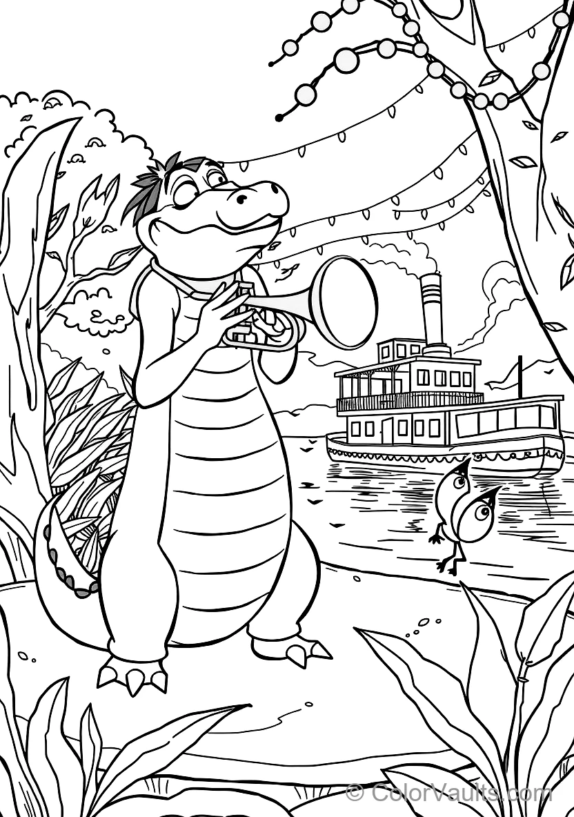 Louis the Alligator Playing Jazz Trumpet (3)