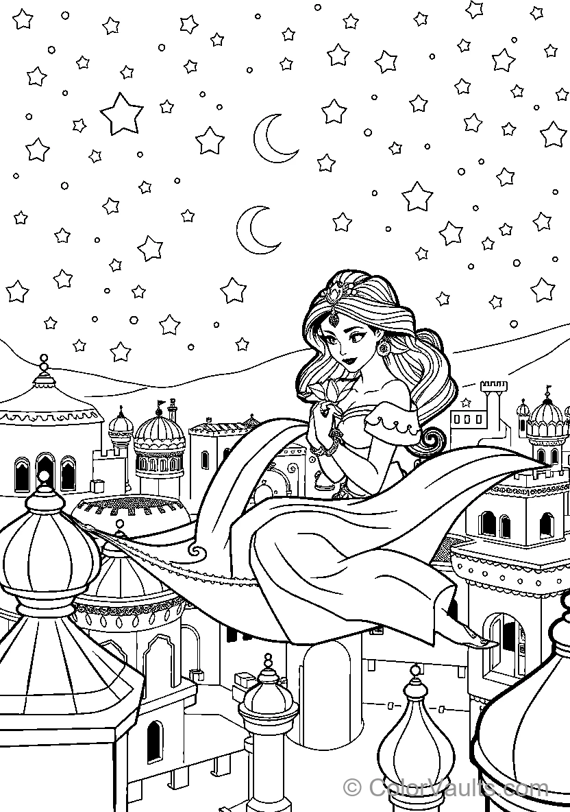 Princess With Baby At Night