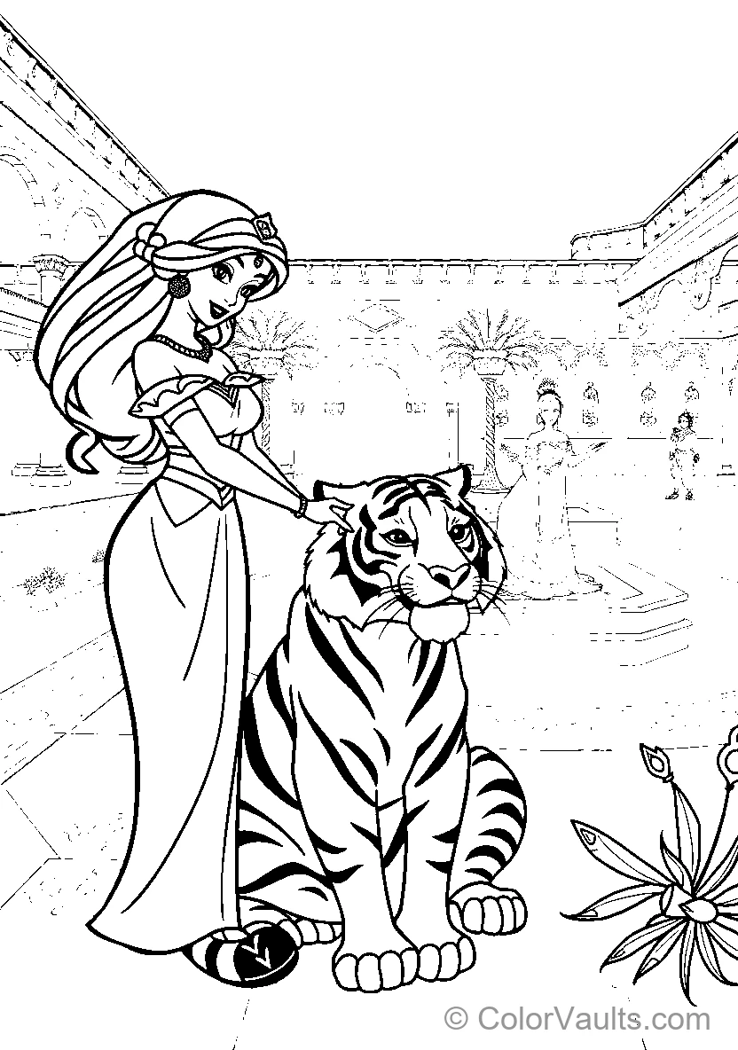 Princess With Tiger Companion