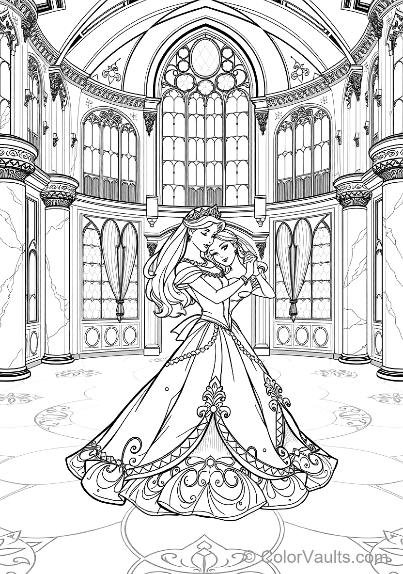 Princess Aurora in Beautiful Rose Pink Ballgown (2)