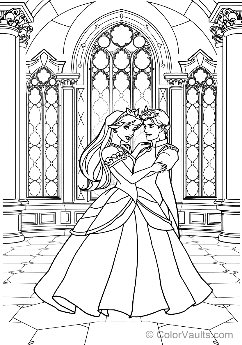 Prince Phillip Awakening Aurora with True Love Kiss (2)