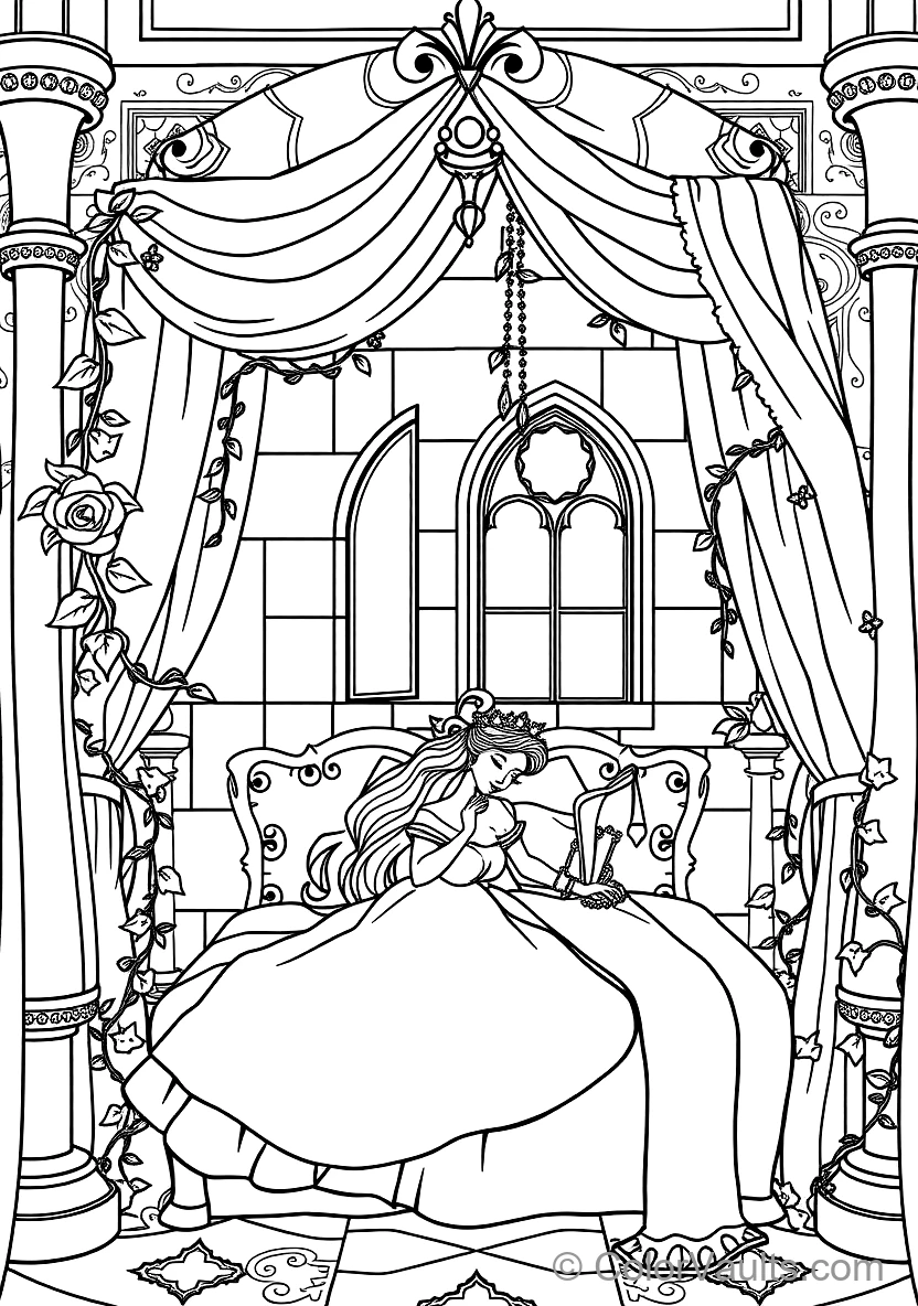 Prince Phillip Rescuing Aurora from the Thorns (2)