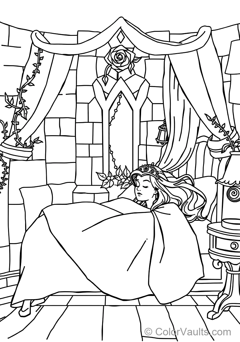 Princess Aurora Gathering Wildflowers in Meadow (4)