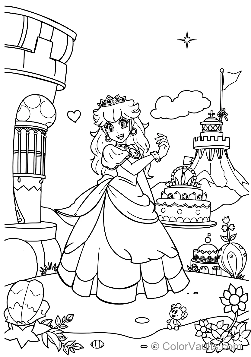 Princess Peach and Toad Having a Tea Party (5)