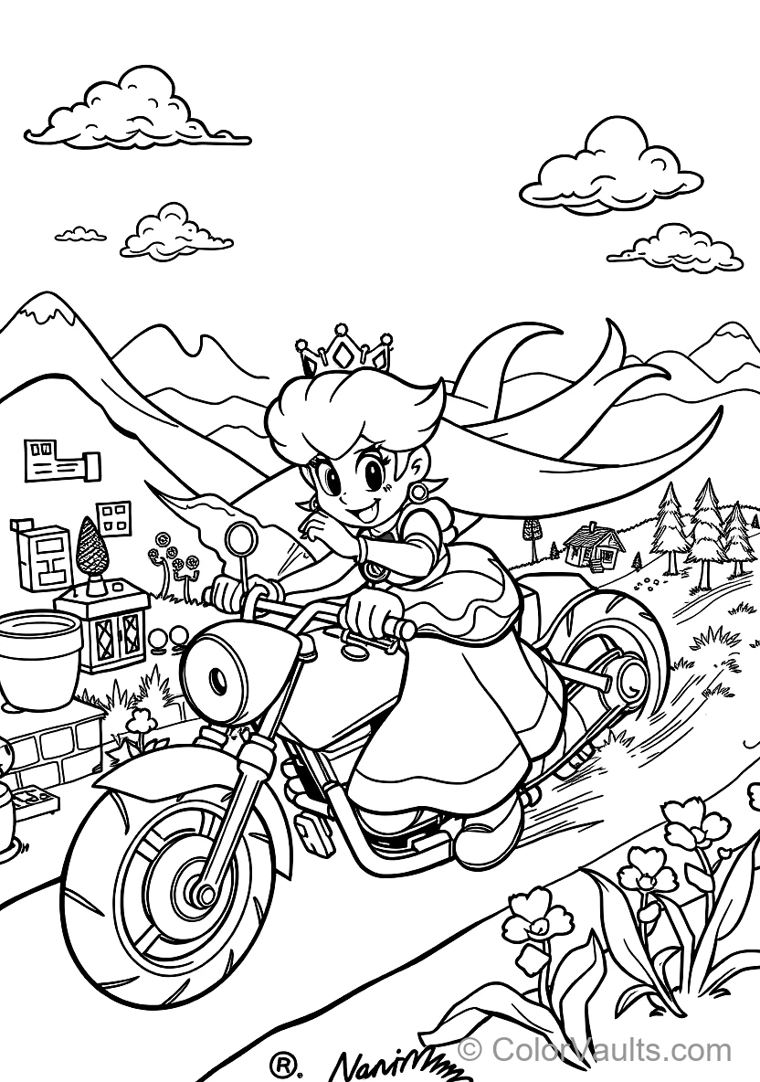 Princess Peach in Front of Mushroom Kingdom Castle (6)