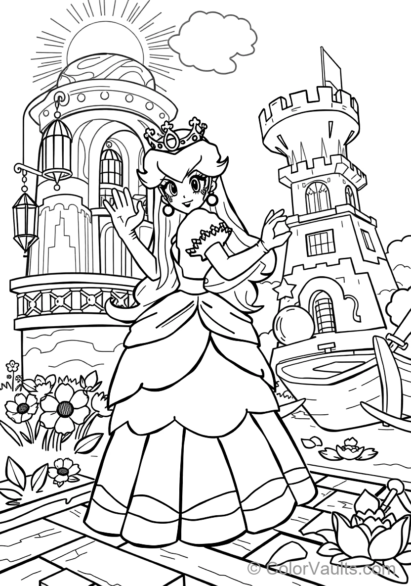 Princess Peach Racing on Her Pink Motorbike (6)