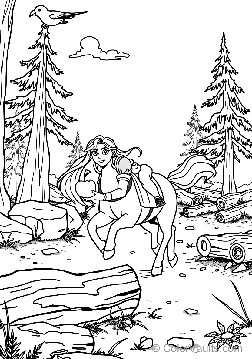 Flynn Rider (eugene) Trying to Escape Maximus