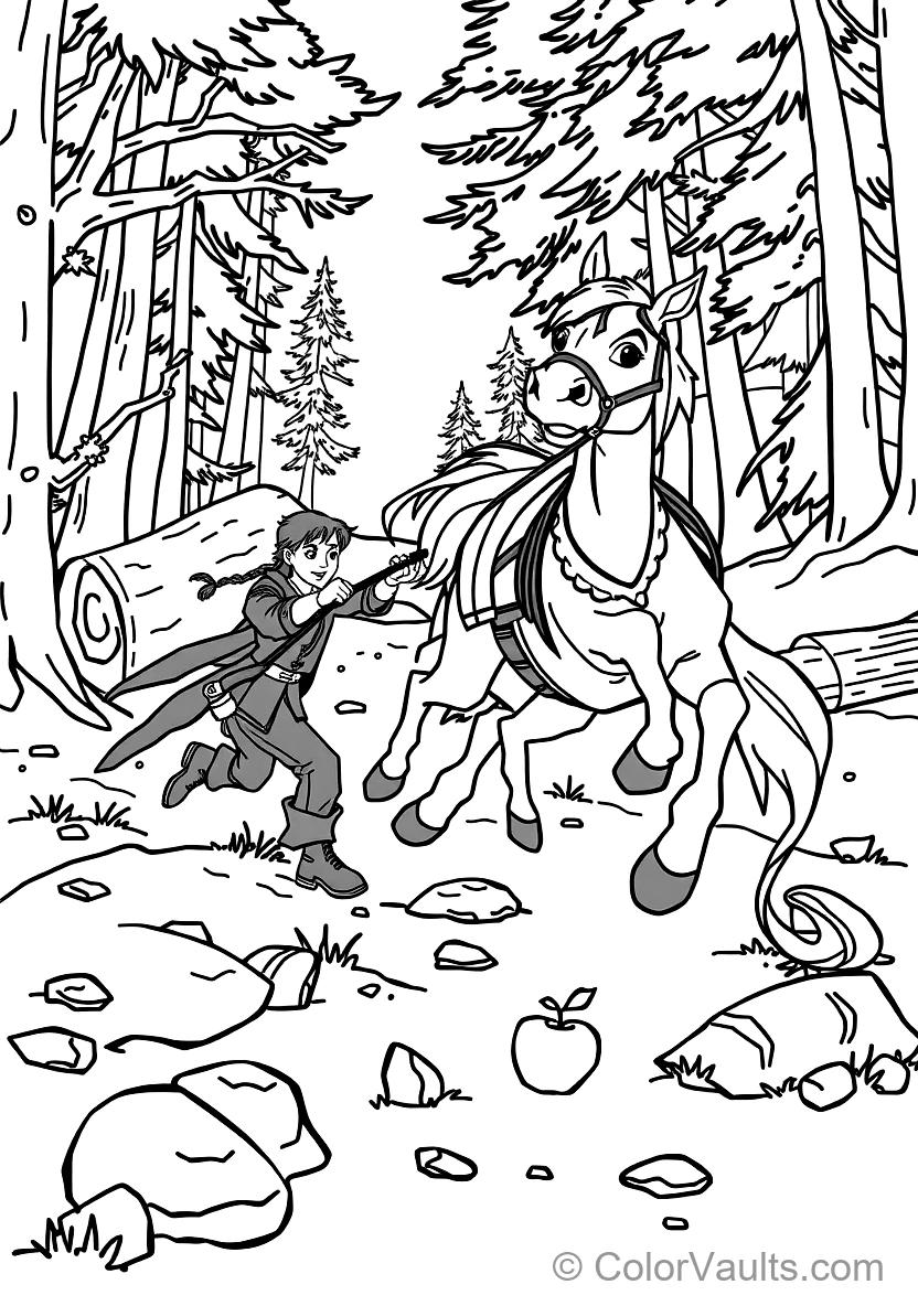 Flynn Rider (eugene) Trying to Escape Maximus (Scene 7)