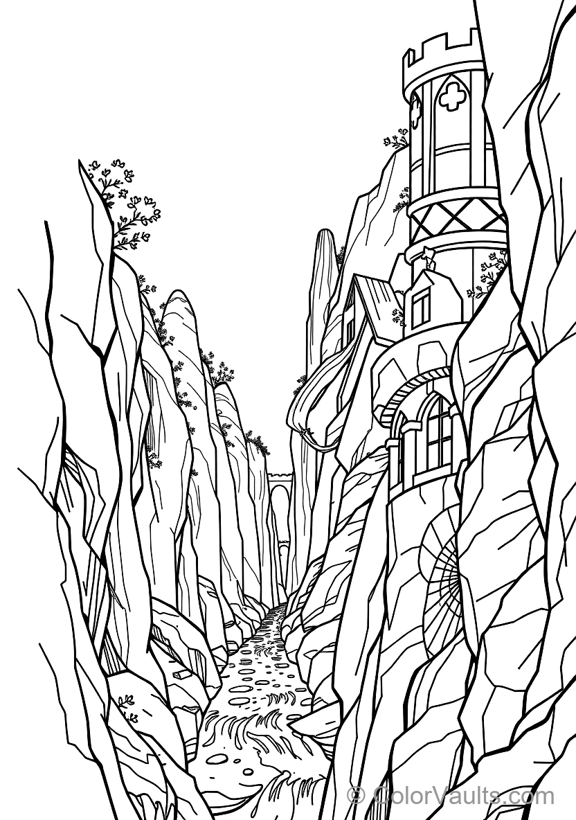 Rapunzel Swinging from Her Long Braided Hair from High (Scene 5)