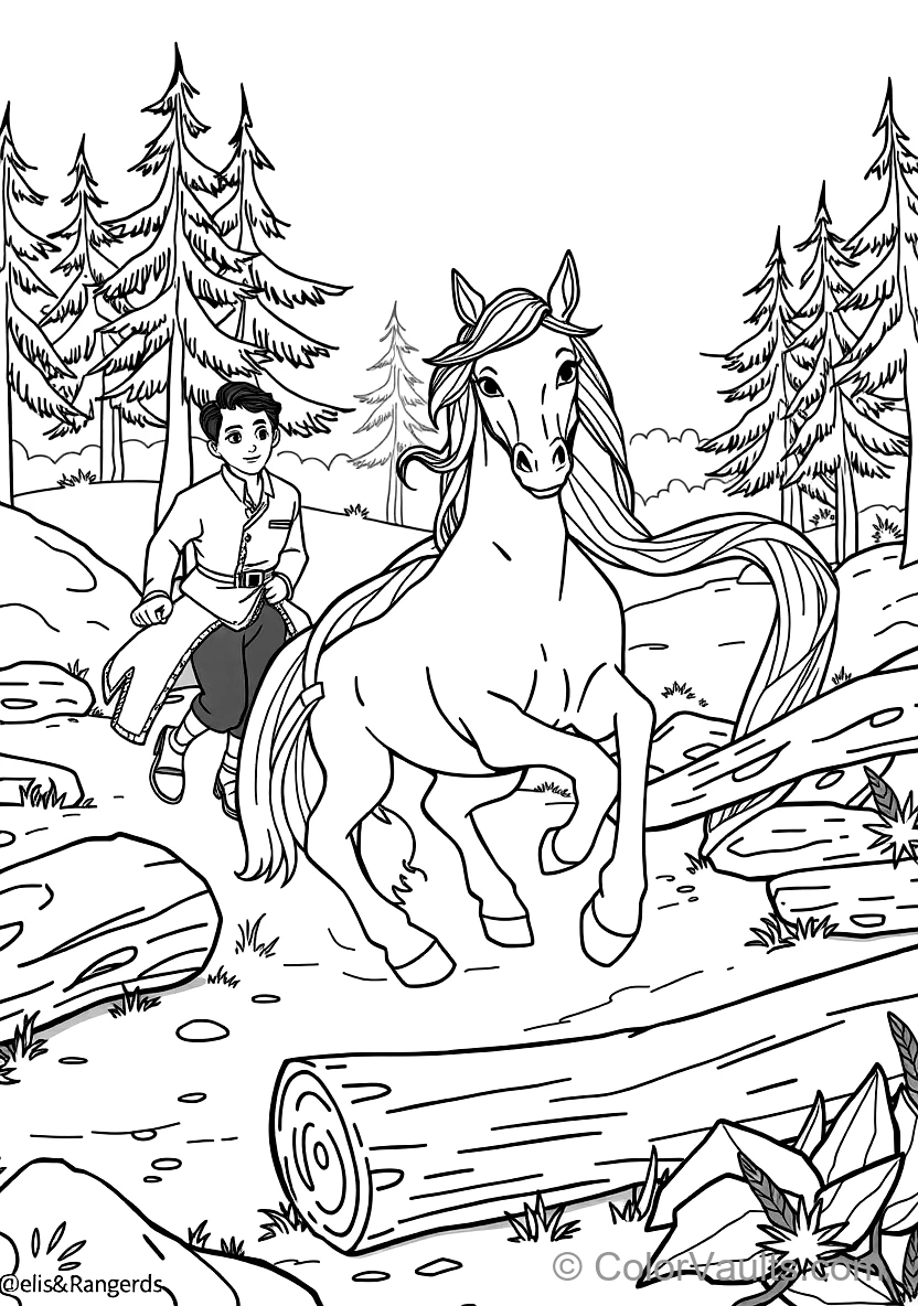 Flynn Rider (eugene) Trying to Escape Maximus (Scene 9)