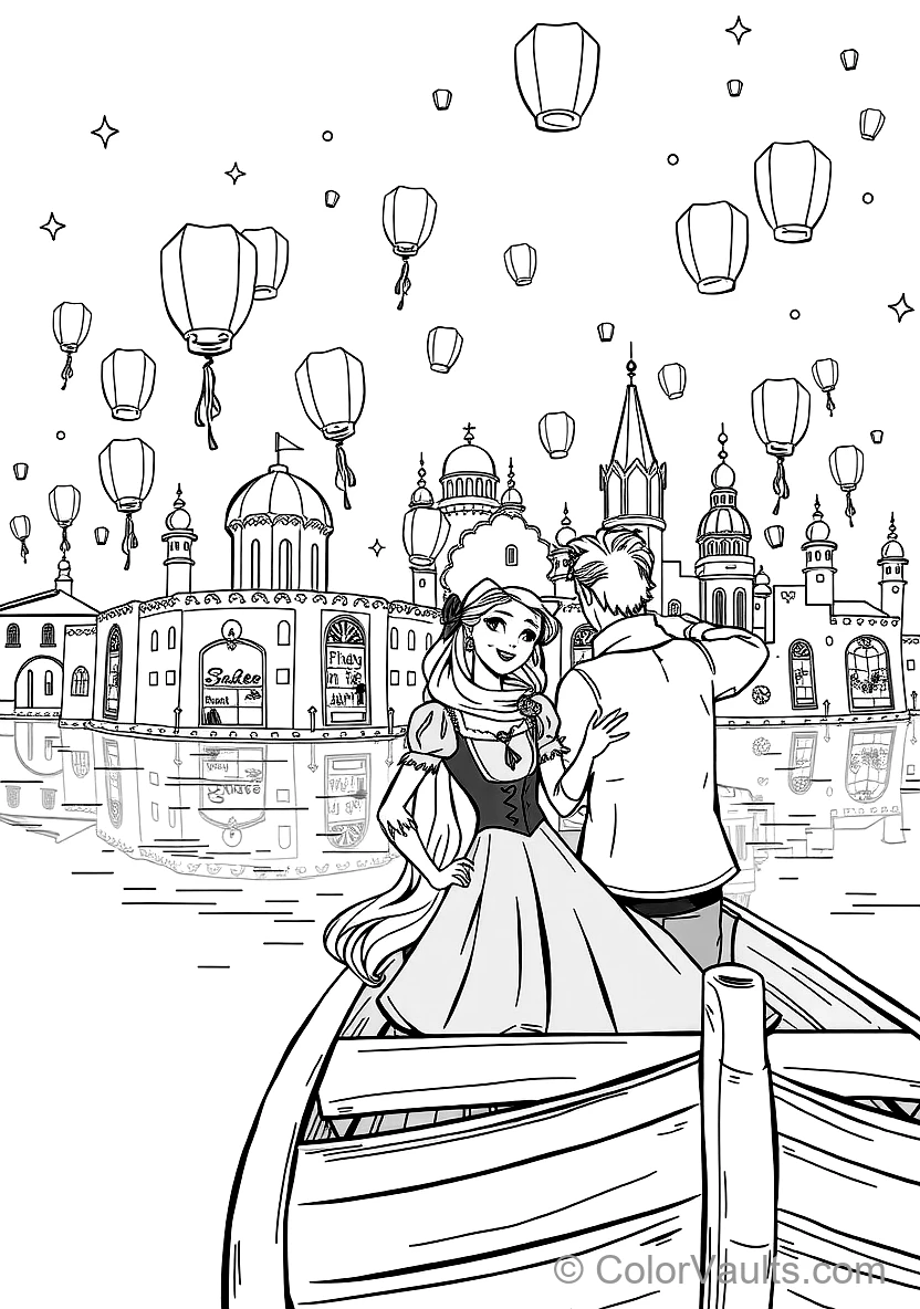 Rapunzel Viewing Thousands of Glowing Floating (Scene 4)