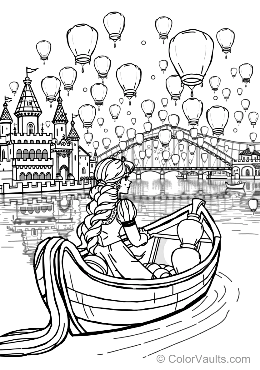 Rapunzel Viewing Thousands of Glowing Floating (Scene 6)
