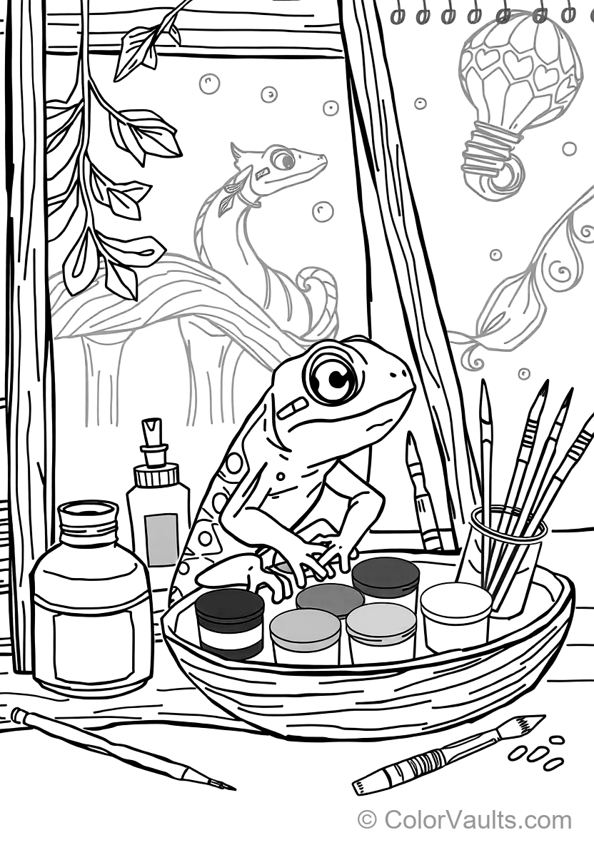Pascal the Little Chameleon Changing Colors While (Scene 9)