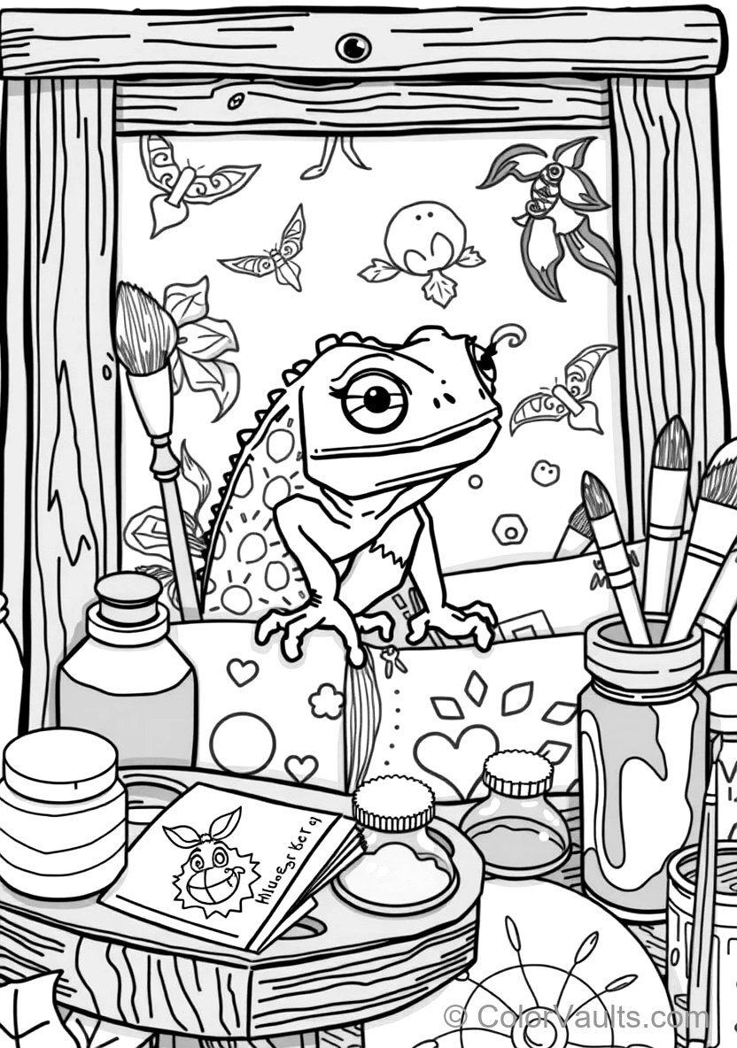 Pascal the Little Chameleon Changing Colors While (Scene 11)