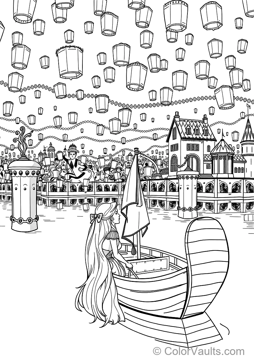 Rapunzel Viewing Thousands of Glowing Floating (Scene 9)