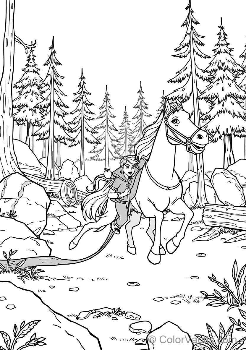 Flynn Rider (eugene) Trying to Escape Maximus (Scene 17)