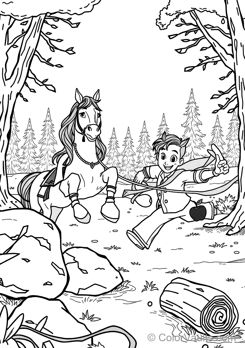 Flynn Rider (eugene) Trying to Escape Maximus (Scene 19)