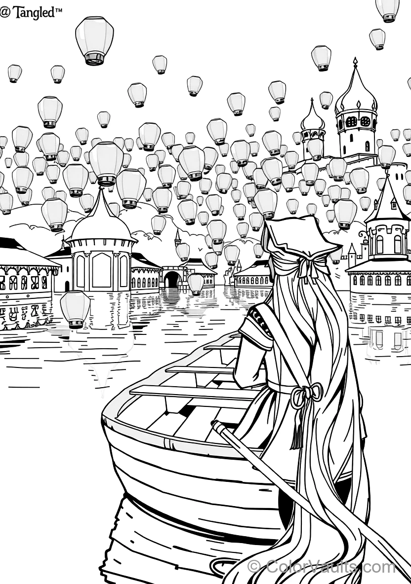 Rapunzel Viewing Thousands of Glowing Floating (Scene 11)