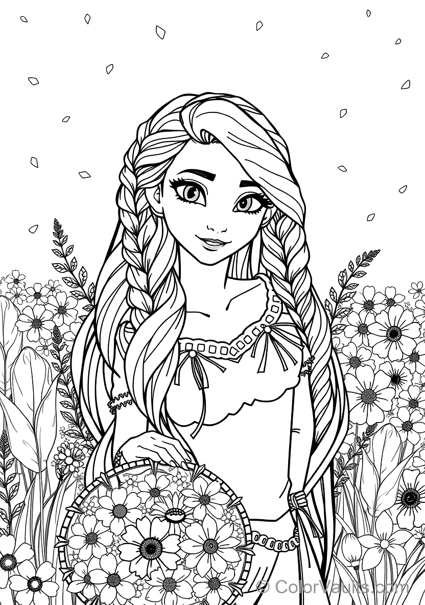 Rapunzel with Her Hair Braided with Hundreds (Scene 13)
