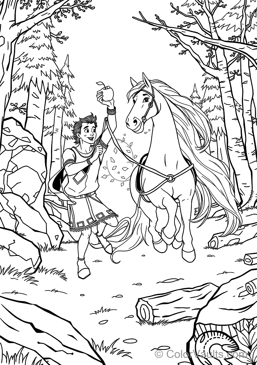 Flynn Rider (eugene) Trying to Escape Maximus (Scene 23)