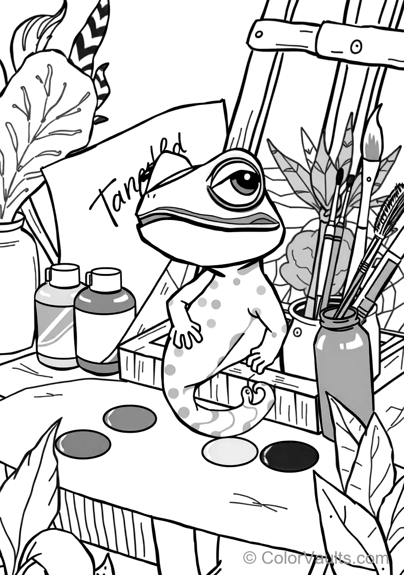 Pascal the Little Chameleon Changing Colors While (Scene 23)