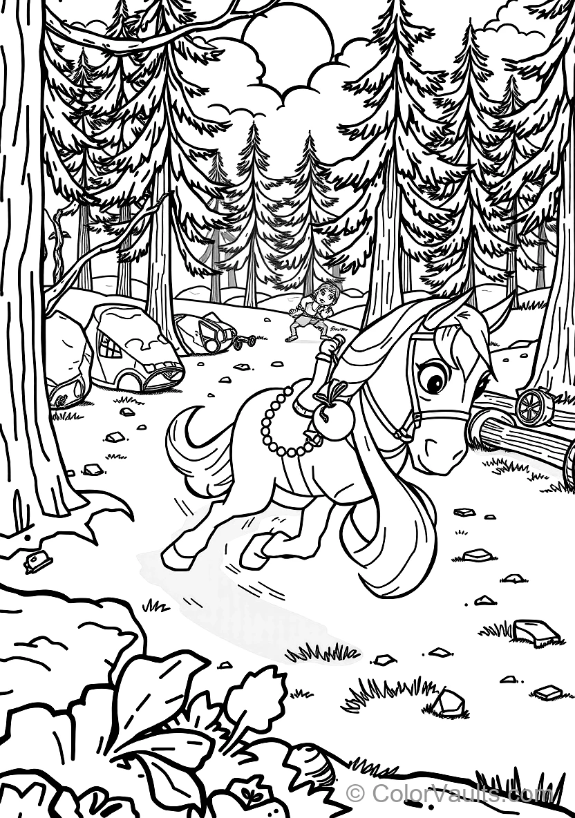 Flynn Rider (eugene) Trying to Escape Maximus (Scene 25)