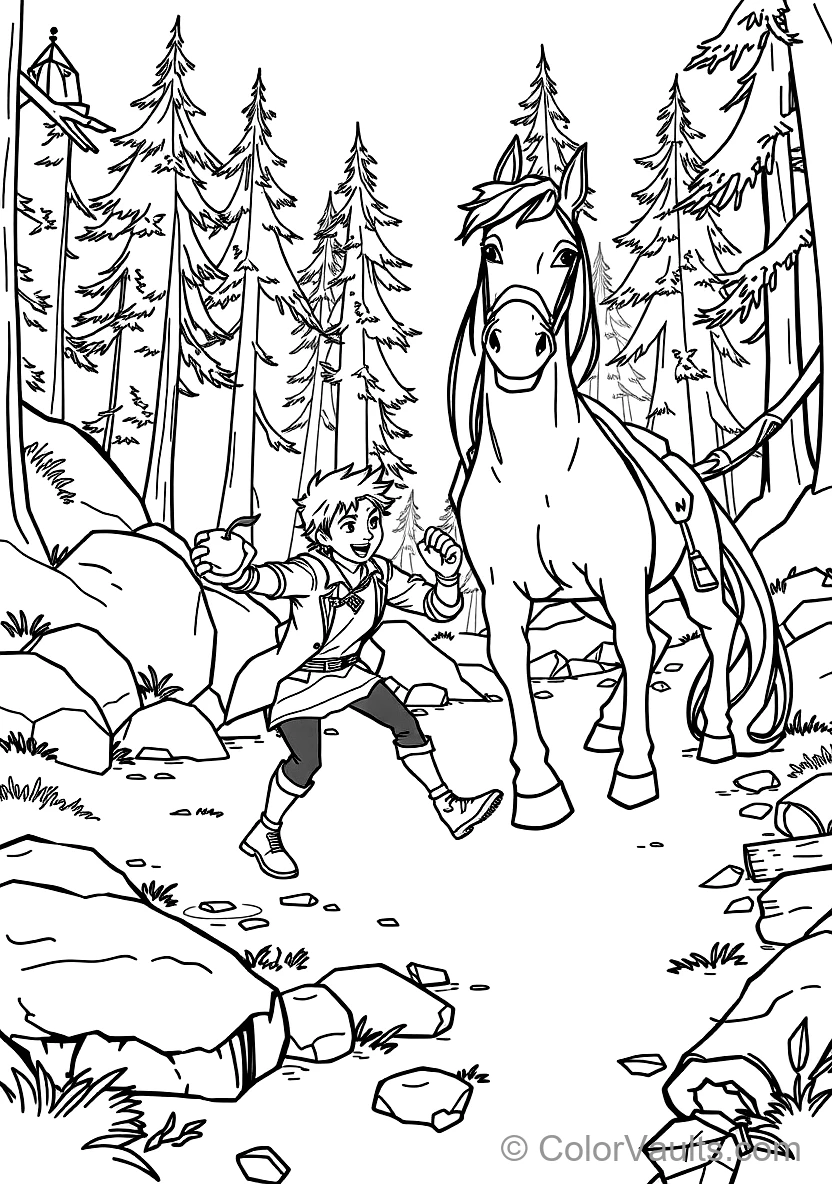 Flynn Rider (eugene) Trying to Escape Maximus (Scene 29)