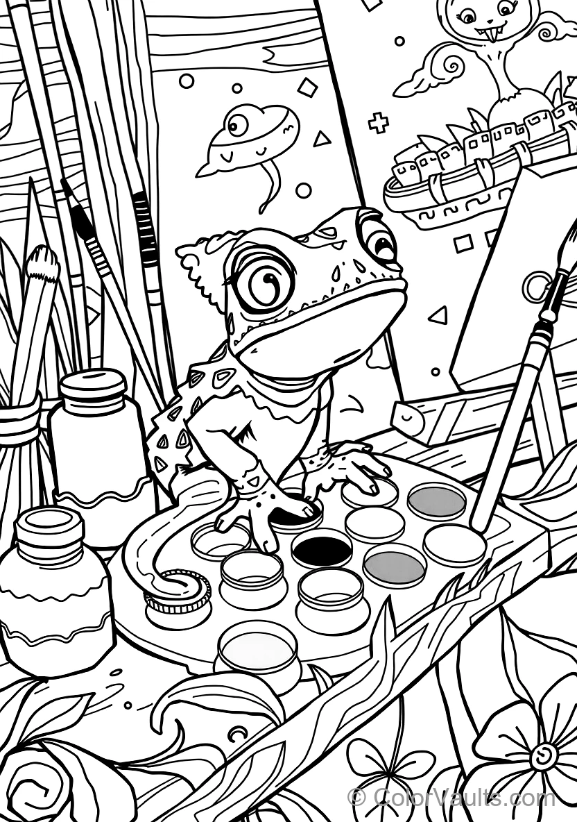 Pascal the Little Chameleon Changing Colors While (Scene 25)