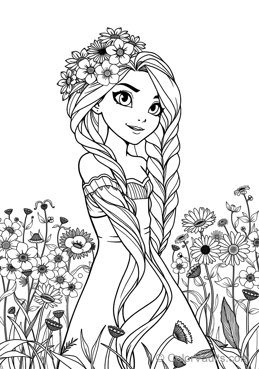 Rapunzel avec Her Hair Braided avec Hundreds (Scene 15)