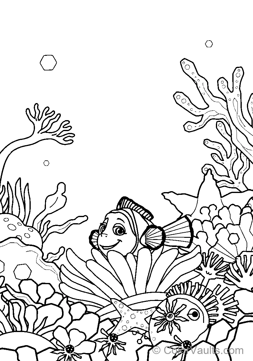 Dolphins & Coral Reefs coloring page 3