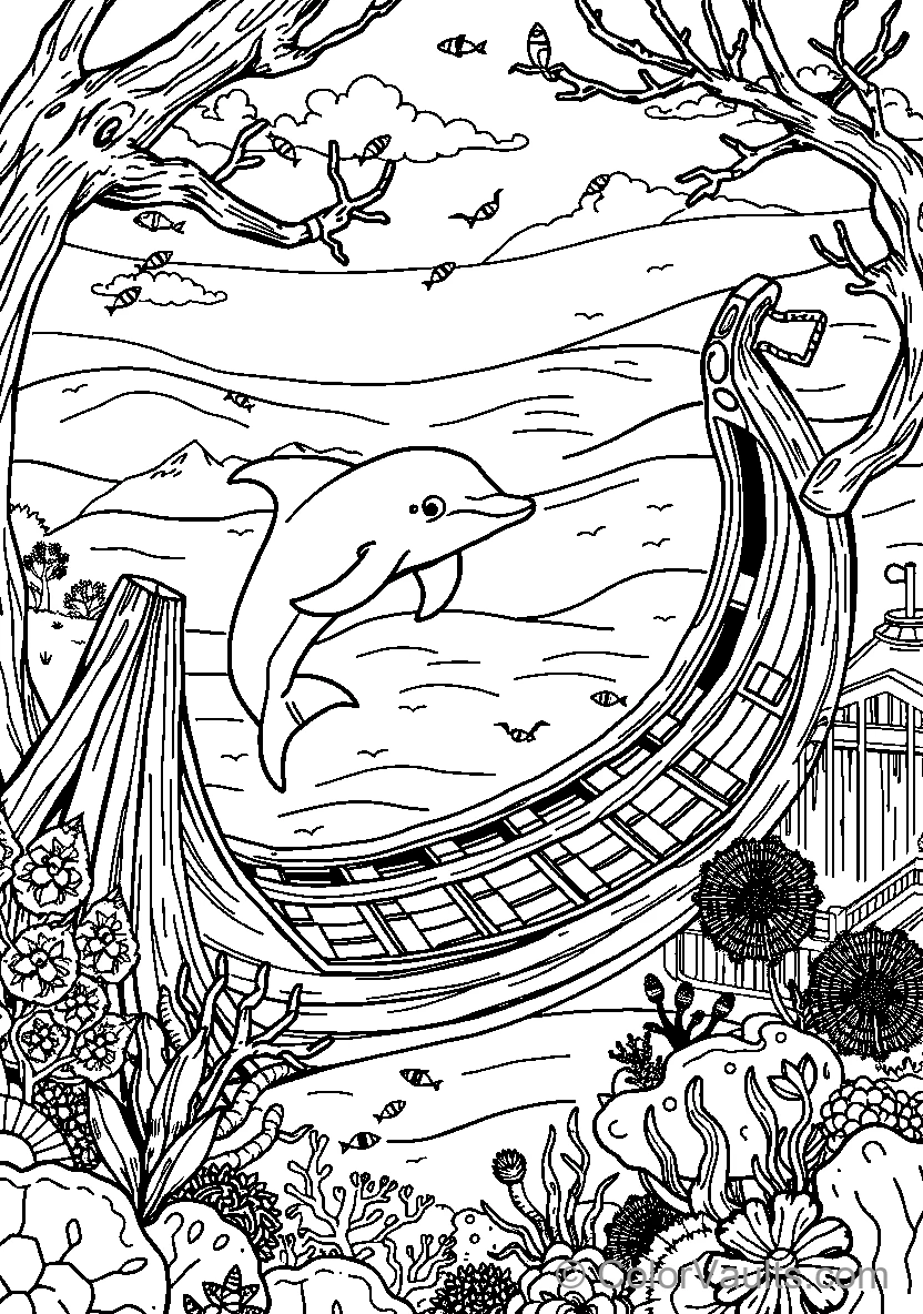 Dolphin Jumping Out Of Hammock