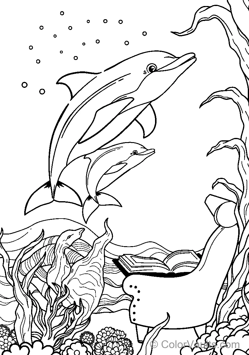 Dolphin And Whale Interaction