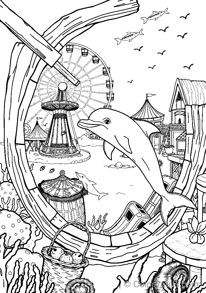 Dolphin At An Amusement Park (Scene 3)