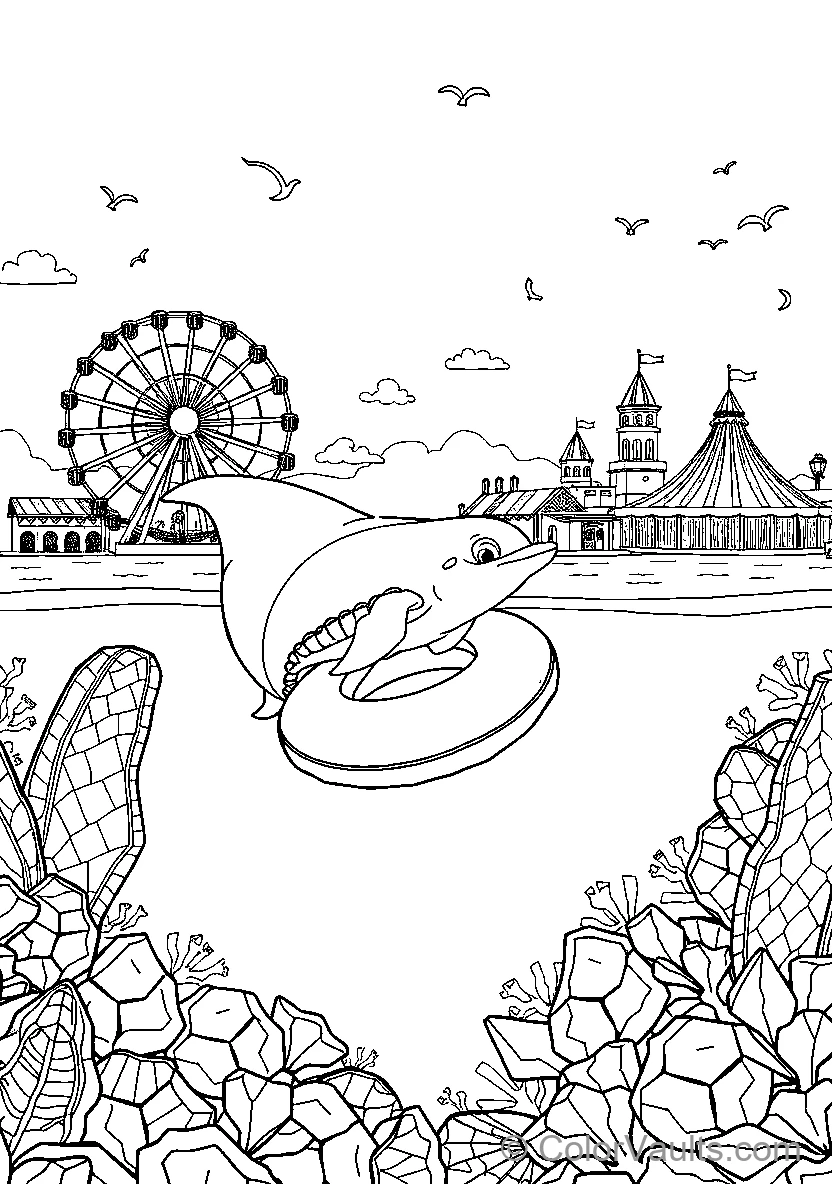 Dolphin On Ring Ride