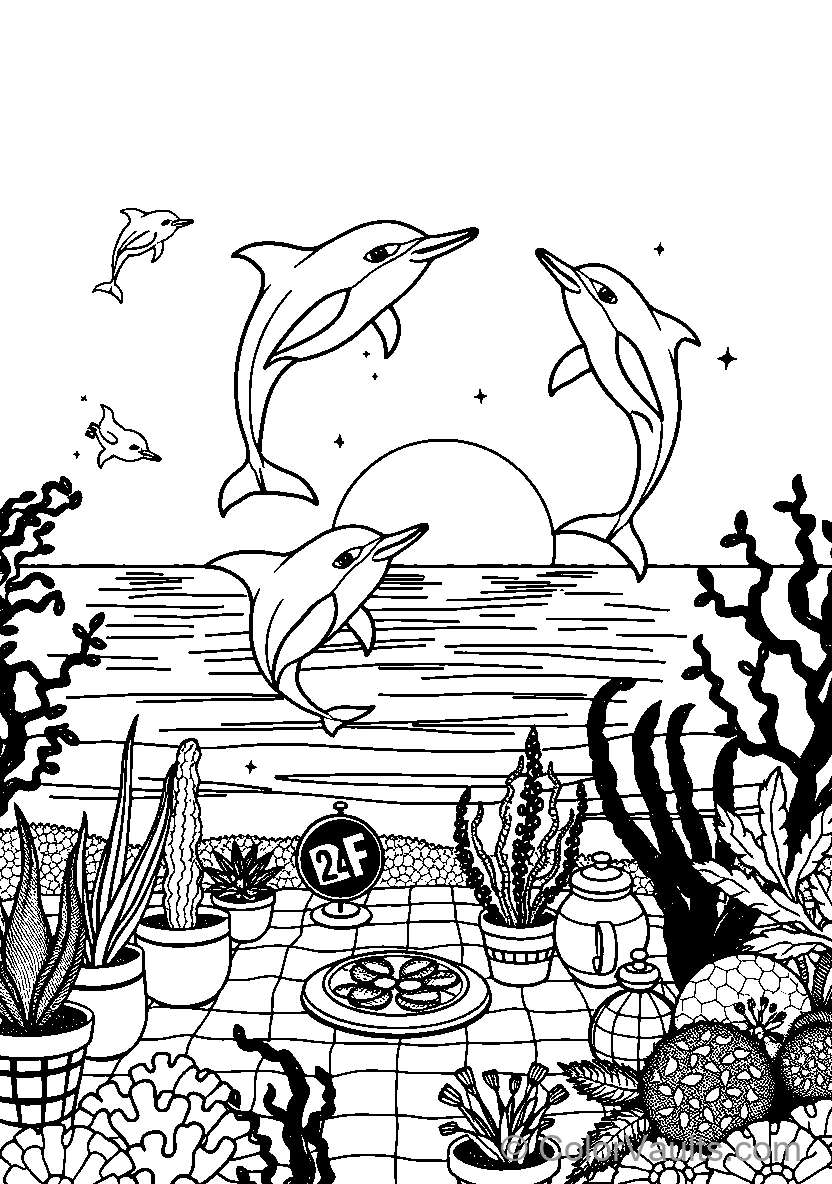 Dolphins Jumping Out Of Water (Scene 6)