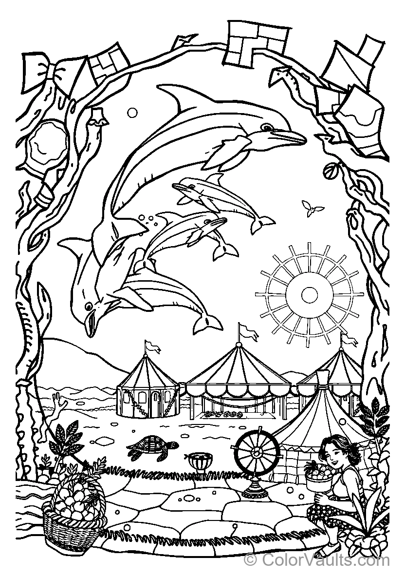 Dolphins And A Girl At The Circus