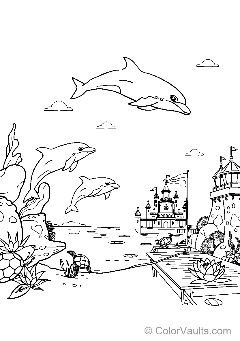 Dolphins At Sea