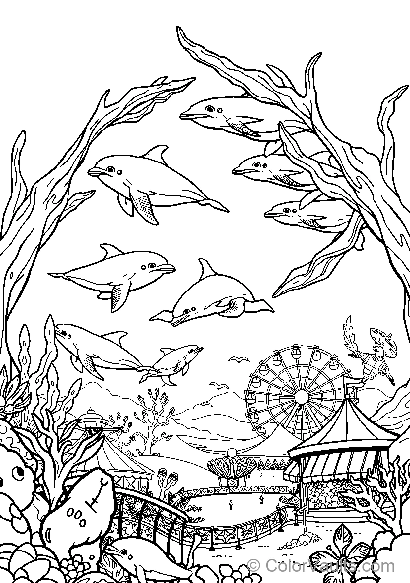 Dolphins In A Sea Park