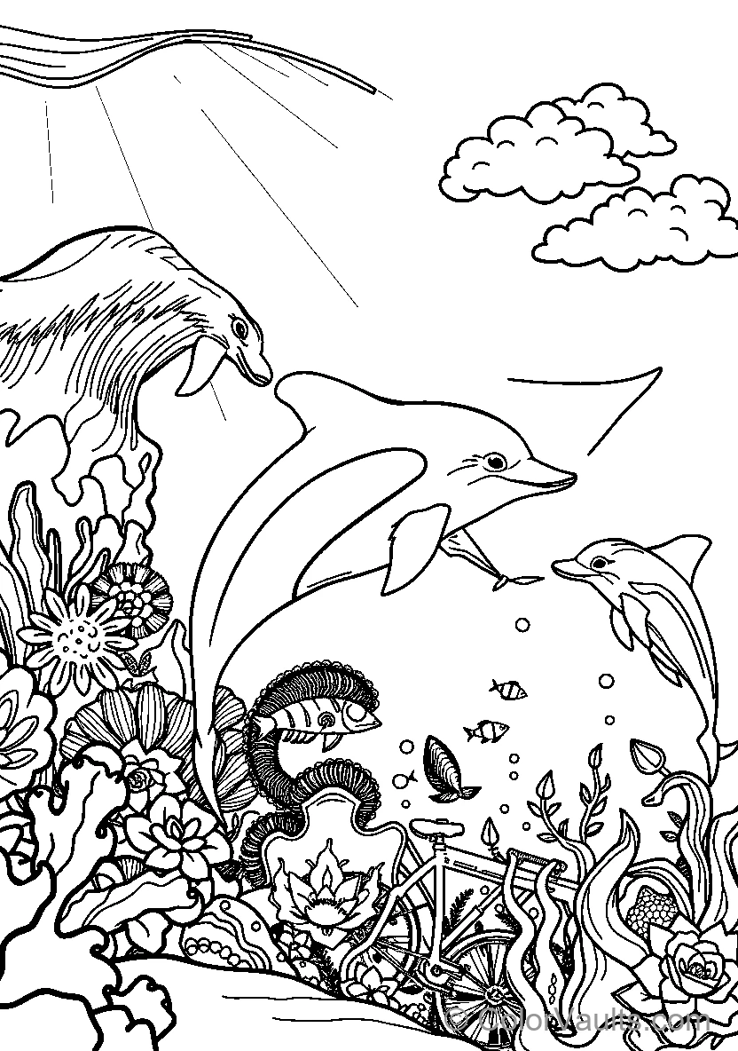 Dolphins In An Underwater World (Scene 11)