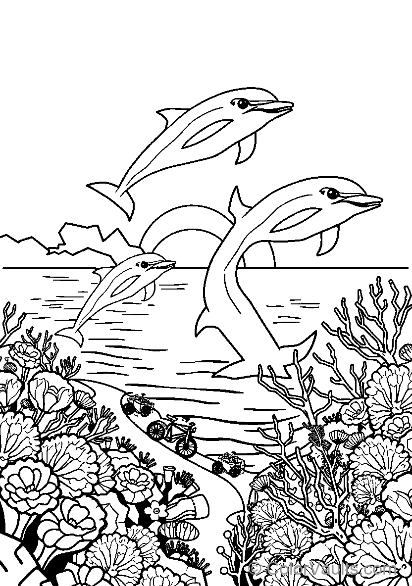 Dolphins Leaping From The Sea