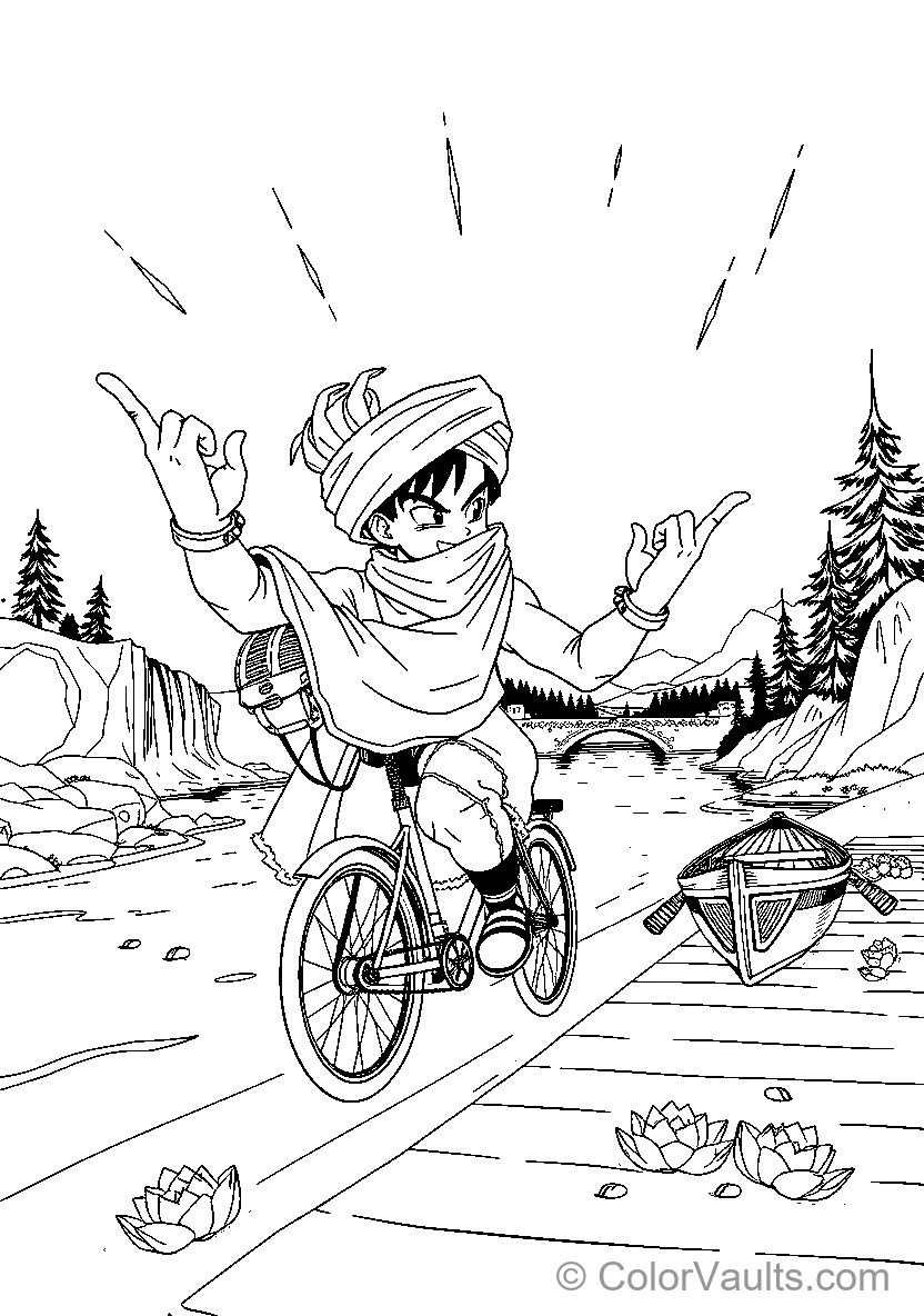 Biker In Turban Riding Bicycle