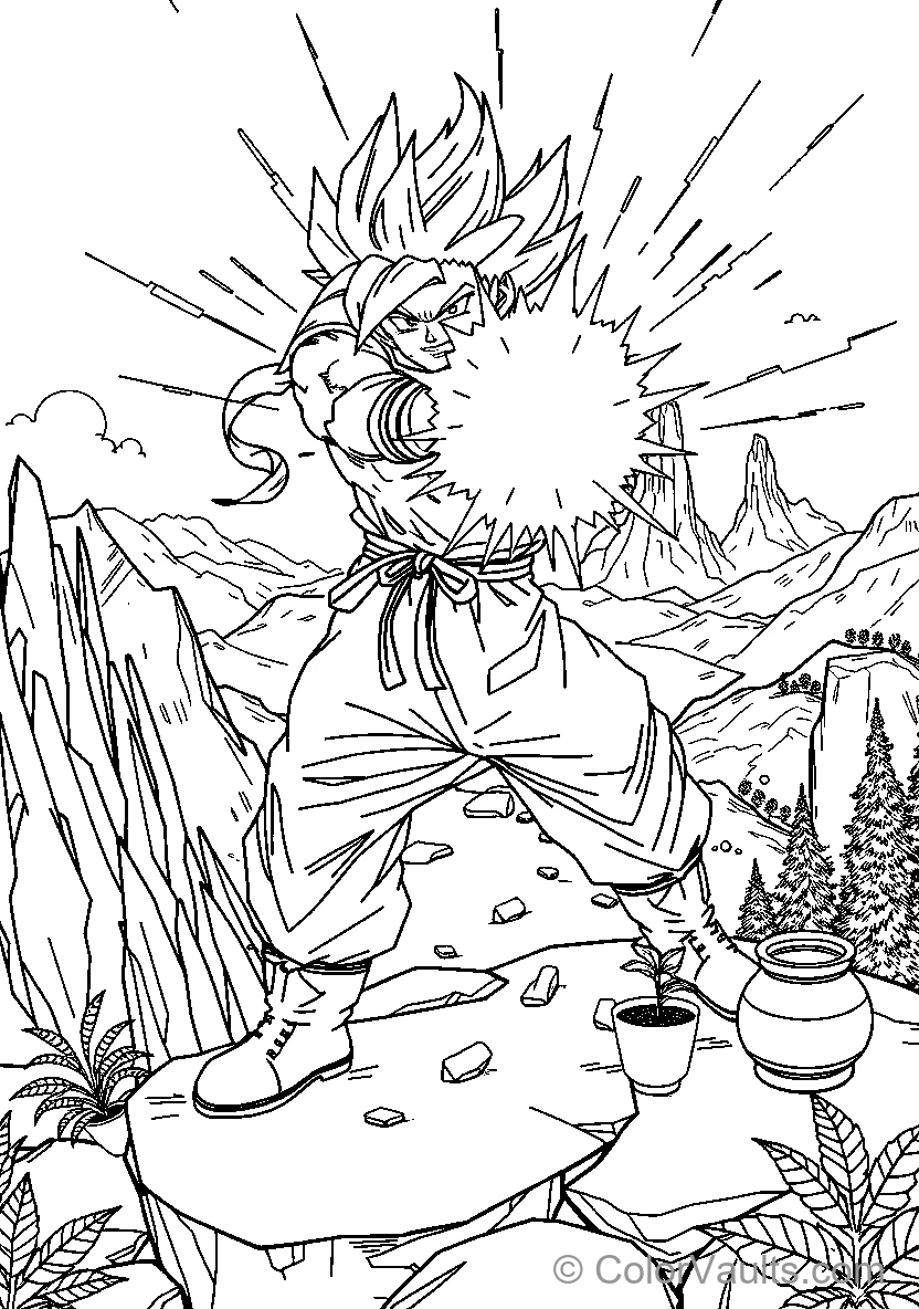 Character In Super Saiyan Pose (Scene 2)