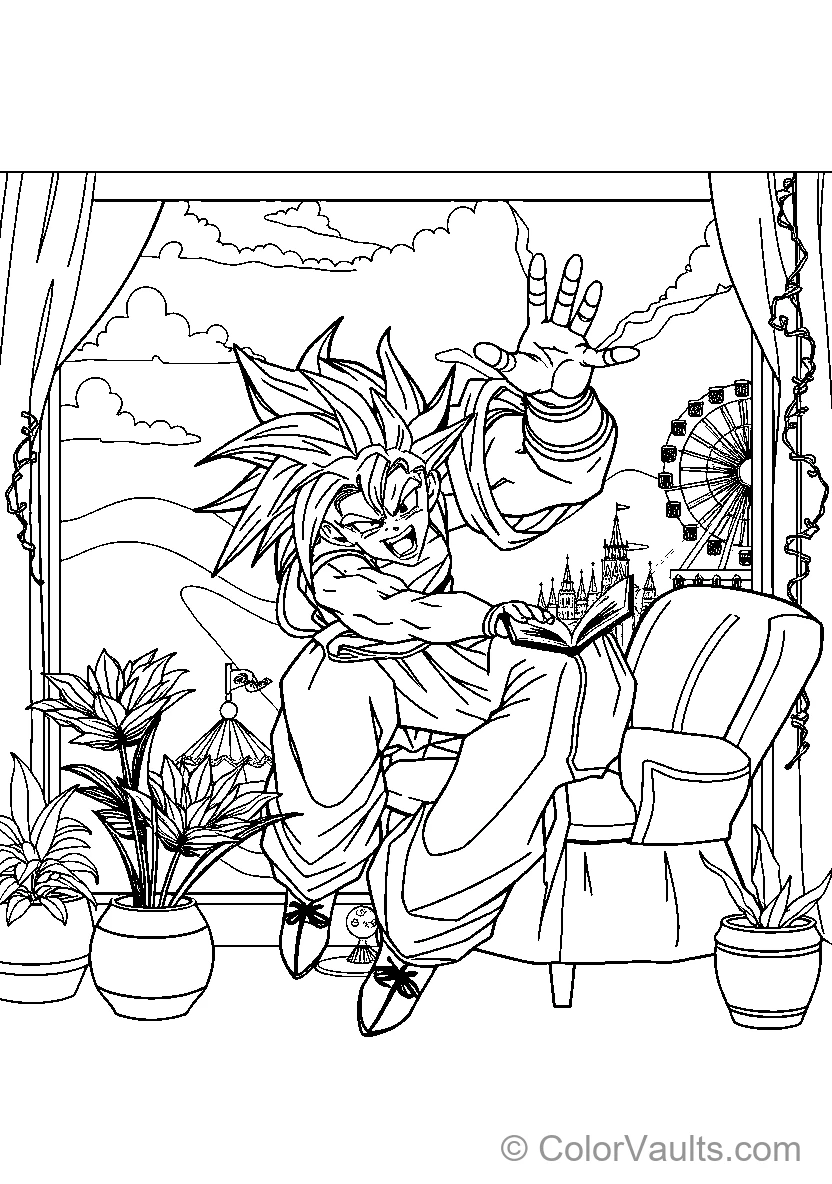 Character In Super Saiyan Pose (Scene 4)