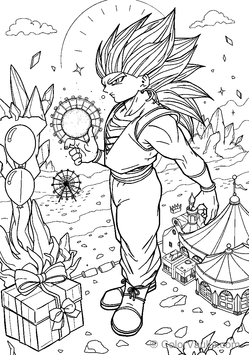 Gogeta in Super Saiyan Form with Metamoran Vest