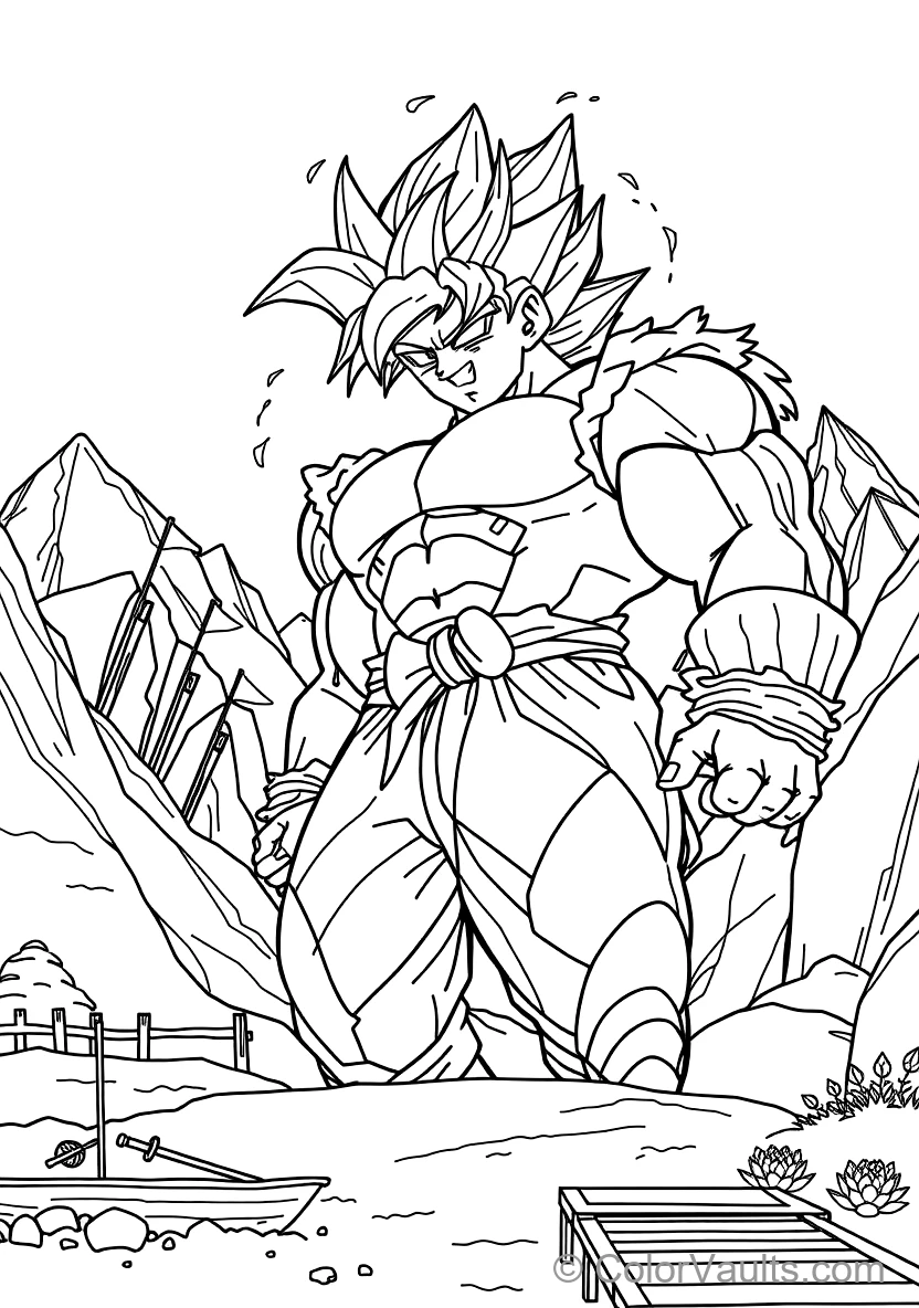 Broly in Legendary Super Saiyan Form mit Towering